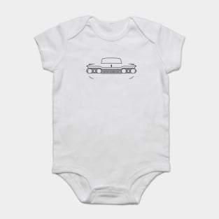 Oldsmobile 88 classic car black outline graphic Baby Bodysuit